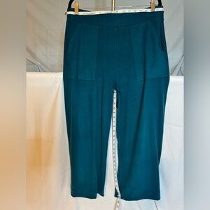 CAbi Teal Unwind Pants - HEMMED 25” inseam